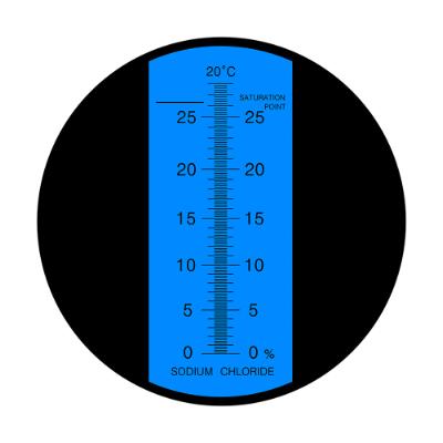 Refraktometer Salinity (0-28% Salt) med